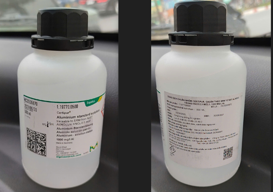 Dung Dịch chuẩn Aluminium standard solution, Al (1197700500)- Merck, Đức